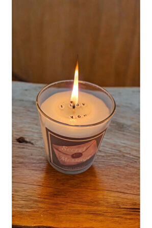 Seni Seviyorum Gizli Mesajlı Lavanta Kokulu %100 Doğal Soya Mum