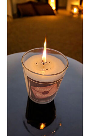 Seni Seviyorum Gizli Mesajlı Lavanta Kokulu %100 Doğal Soya Mum