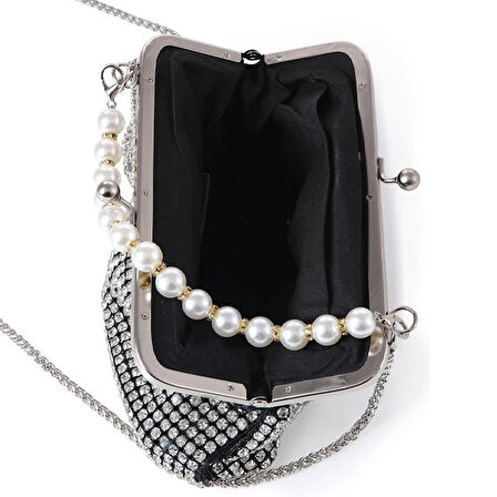 ÇÇS KADIN EL ÇANTASI SİYAH GÜMÜŞ C.CCS17214