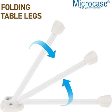 Microcase 25 cm Metal Katlanabilir Masa ve Sehpa Ayak Takımı 4 Adet - SİYAH AL5058
