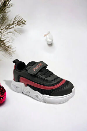 Memory Foam Çift Bant Işıklı Unisex Çocuk Spor Sneakers