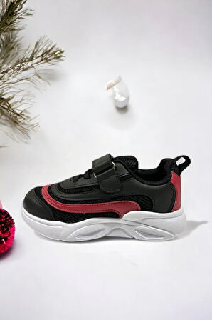 Memory Foam Çift Bant Işıklı Unisex Çocuk Spor Sneakers