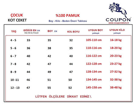 Çocuk Kot Ceket