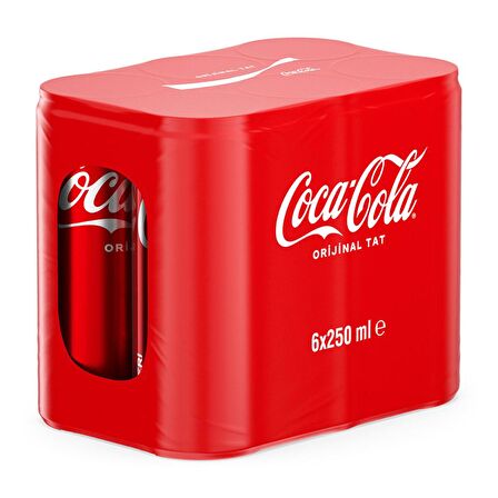 Coca Cola Kola Orijinal Tat 250 Ml X 6 Adet