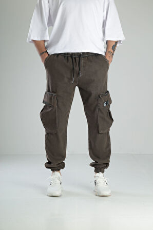 Premium Kalite Bakır Renk Kargo Cepli Jogger Pantolon