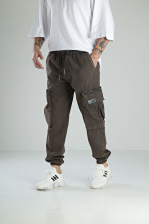 Premium Kalite Bakır Renk Kargo Cepli Jogger Pantolon