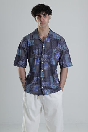 Bürümcük Kumaş Desenli Gömlek