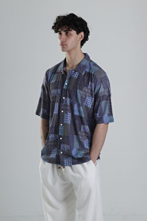 Bürümcük Kumaş Desenli Gömlek