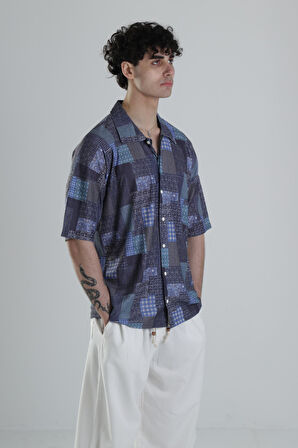 Bürümcük Kumaş Desenli Gömlek