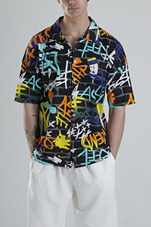 Grafiti Desenli Gömlek