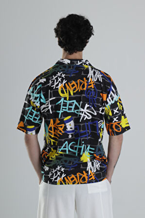 Grafiti Desenli Gömlek
