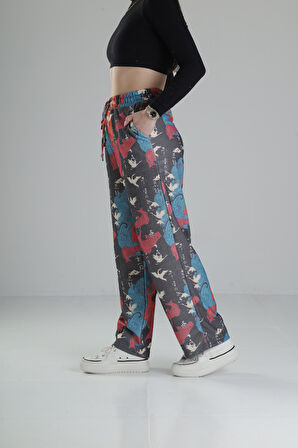 Etnik Desenli Baggy Pantolon