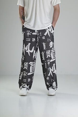 Chinese Desenli Baggy Pantolon