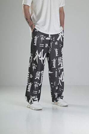 Chinese Desenli Baggy Pantolon
