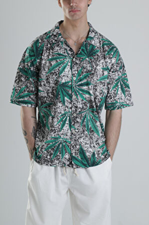 Yaprak Desenli Gömlek