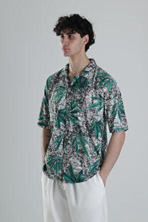 Yaprak Desenli Gömlek