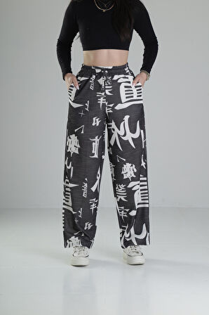 Chinese Desenli Baggy Pantolon