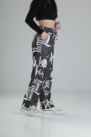 Chinese Desenli Baggy Pantolon
