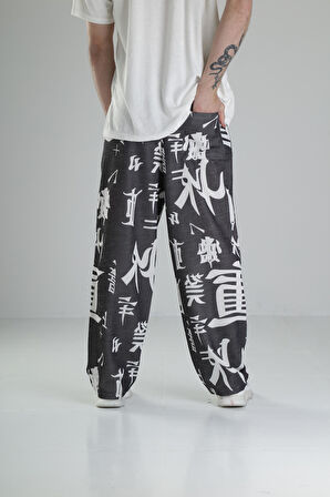 Chinese Desenli Baggy Pantolon