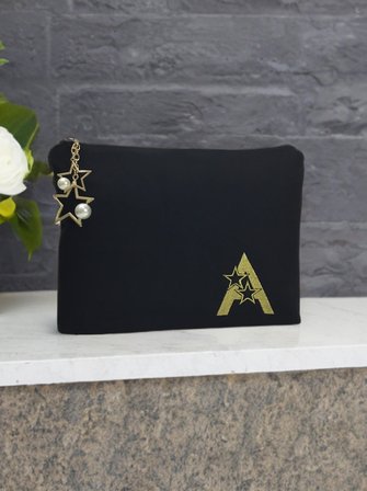 SuperStar Yıldızlı Monogram Harfli Potföy Çanta