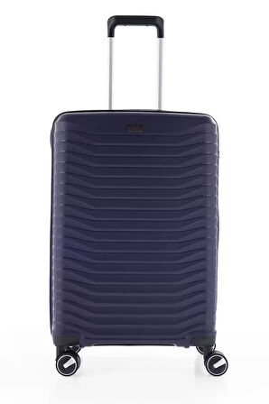 ÇÇS 5235 UNİSEX ORTA ve KÜÇÜK BOY LACİVERT 2'Lİ VALİZ SET