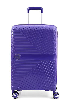 ÇÇS 5239 UNİSEX BÜYÜK, ORTA ve KABİN BOY MOR 3'LÜ VALİZ SET