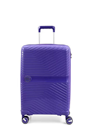 ÇÇS 5239 UNİSEX BÜYÜK, ORTA ve KABİN BOY MOR 3'LÜ VALİZ SET