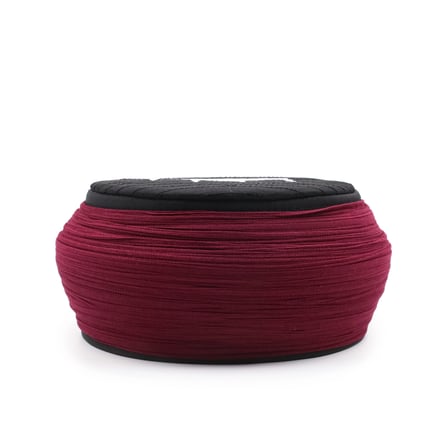 Çocuk Cami Sarığı - Bordo Kumaş - Siyah Takke - Yuvarlak Sarım - Cami Nakışlı - 5 metre