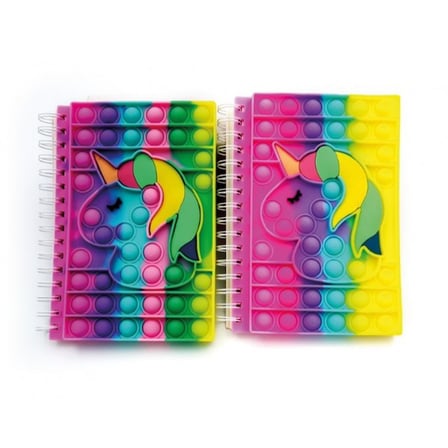 Özel Seri Unicorn Tasarımlı Pop-It Defter Günlük Hediyelik Eşya Yazı Defteri