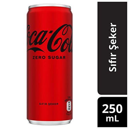 Coca Cola Kola Zero Sugar 250 Ml X 24 Adet