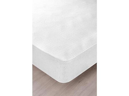 Çeyiz Diyarı 3D Kapitoneli 180 x 200 Su Geçirmez Alez Beyaz