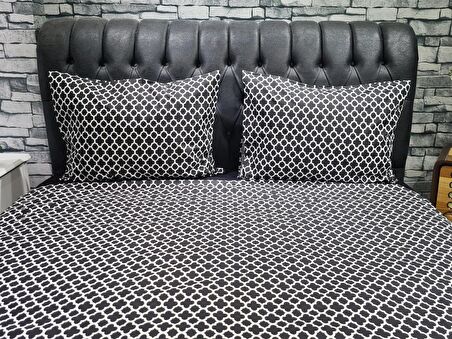 Çeyiz Diyarı Elips Çift Kişilik Nevresim Takımı Siyah