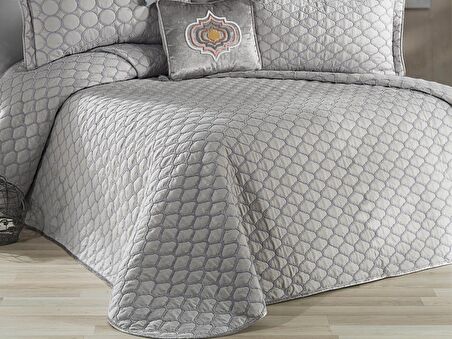 Melodie Çift Kişilik Yatak Örtüsü 4 Gri