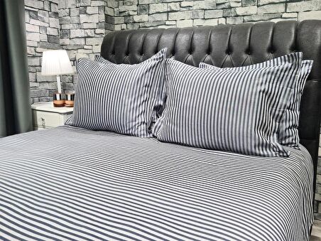 Zebra Çift Kişilik 6 Parça Nevresim Takımı Gri