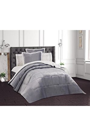 Yumi 6 Parça Comforter Çeyiz Seti Gri