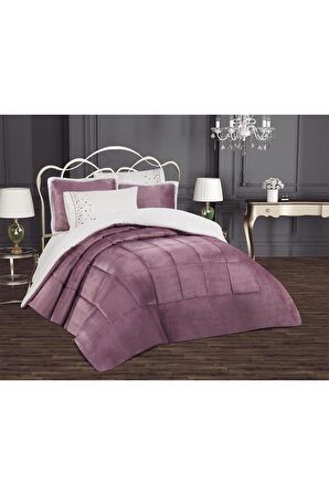 Yumi 6 Parça Comforter Çeyiz Seti Mürdüm