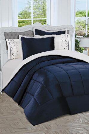 Yumi 6 Parça Comforter Çeyiz Seti Lacivert