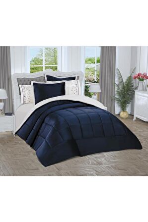 Yumi 6 Parça Comforter Çeyiz Seti Lacivert