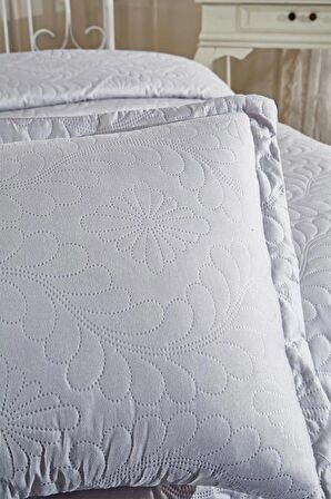 Ultrasonik Kapitoneli Ivory Tek Kişilik Yatak Örtüsü Gri