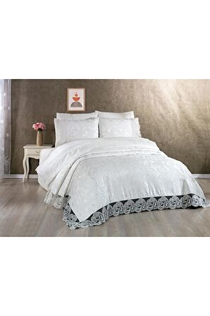 Çeyiz Diyarı Şal 7 Parça Gelin Seti Krem