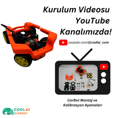 CODLAI - CarBot Eco / Programlanabilir Robotik Araba  (3D Baskı Set)