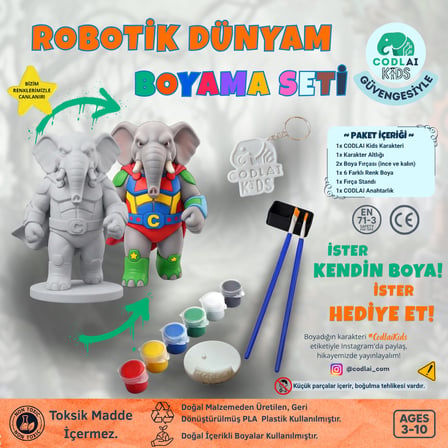 ROBOTİK DÜNYAM BOYAMA SETİ | CODLAI KIDS