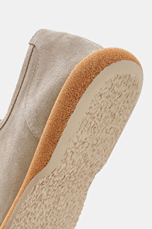 Vinetta Kadın Bej Gerçek Süet Deri Casual Sneaker