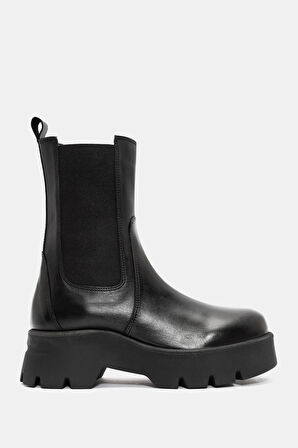 Roslyn Kadın Siyah Gerçek Deri Bot