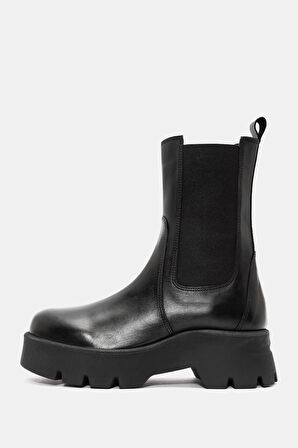 Roslyn Kadın Siyah Gerçek Deri Bot