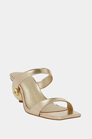 Katy Perry The Maritime Çift Bantlı Kadın Altın Topuklu Terlik