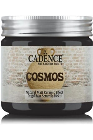 Cosmos Doğal Mat Seramik Efekti Cs16 Siyah 150ml Başkent Hobi