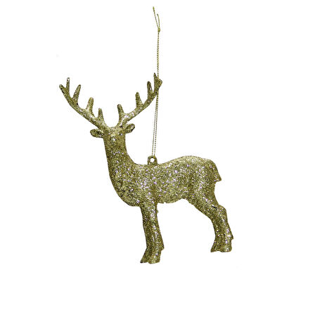 Yılbaşı Geyik Figürü Altın 11 cm