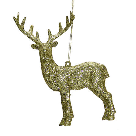 Yılbaşı Geyik Figürü Altın 11 cm