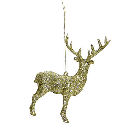 Yılbaşı Geyik Figürü Altın 11 cm
